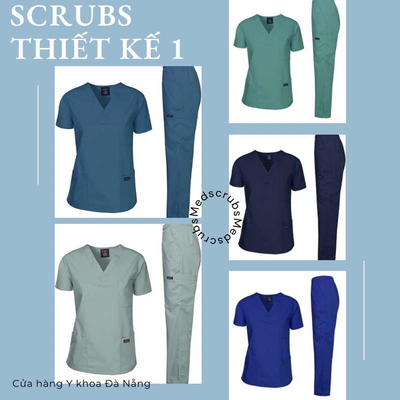 Scrubs Line Pen - NAM / NỮ, đồng phục y tế, điều dưỡng, bác sĩ, spa - Chất vải Kaki Lụa - Size S M L XL - Thương hiệu MU