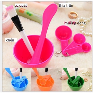 Bộ chén cọ 6 món đắp mặt nạ, bộ chén cọ 6in1 p191-95