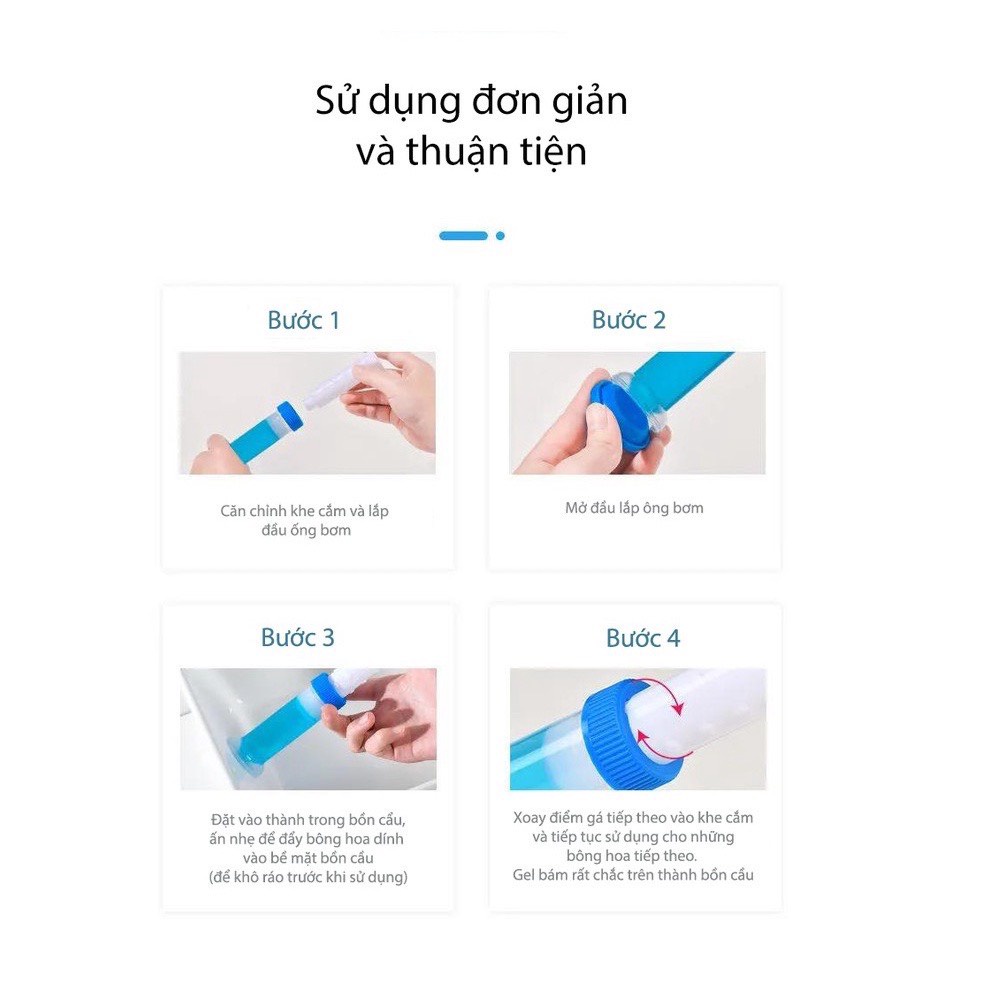 Gel thơm khử mùi bồn cầu hình hoa