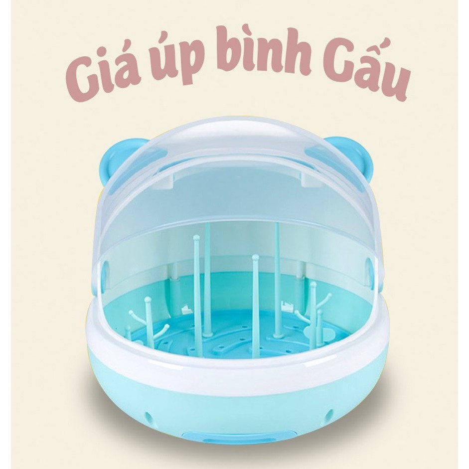 Giá úp bình sữa hình gấu