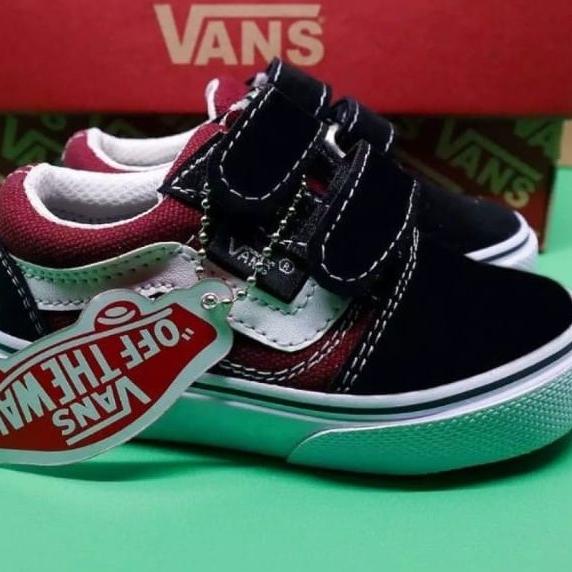 Giày Thể Thao VANS Màu Đỏ Maroon_Shoe Tự Dính Không Dây Cho Nam Và Nữ_Original