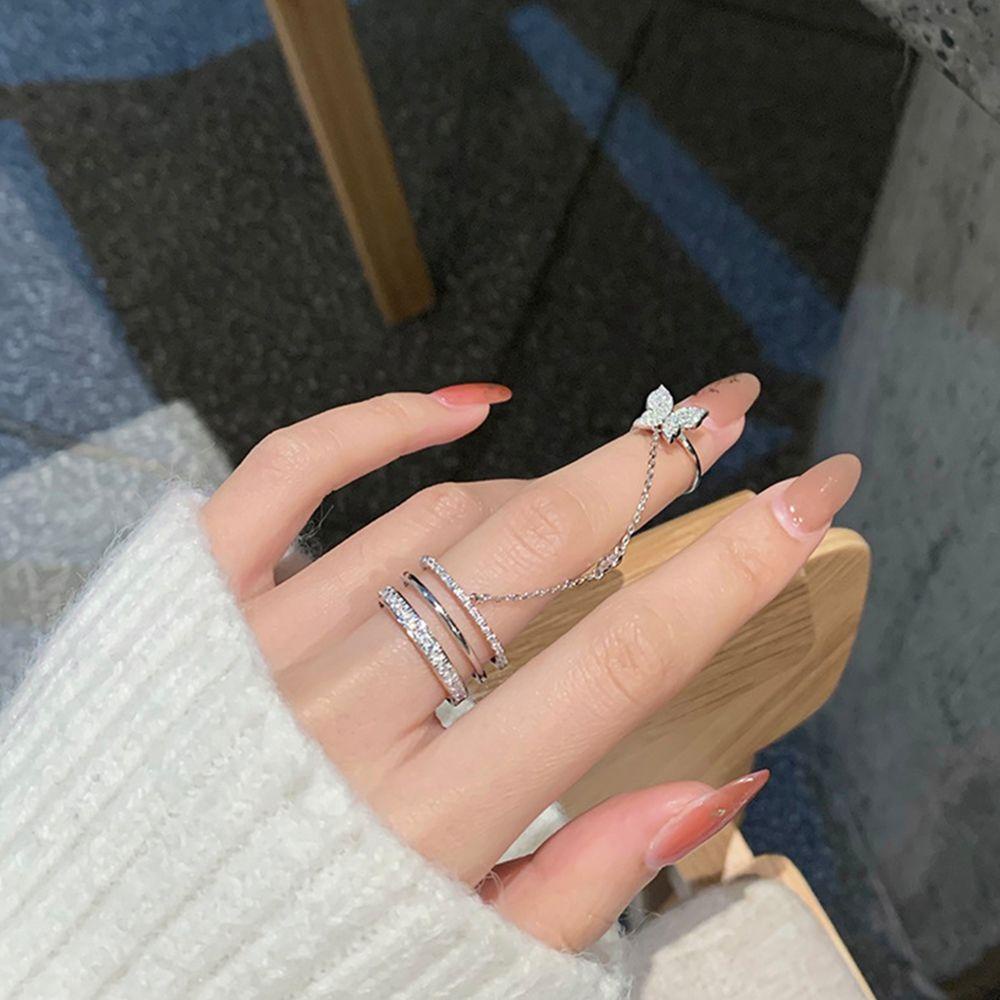 OKDEALS Butterfly Ring New Punk Jewelry Fashion Harajuku