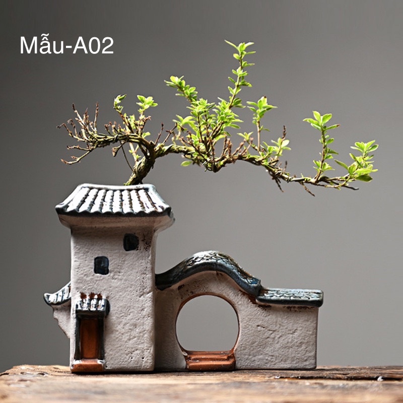 Chậu trồng cây bonsai mini,hoa,các loại cây cảnh…Phỏng Cổ Trấn