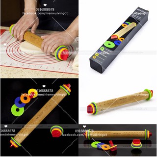 Cây cán bột điều chỉnh độ dày bột (35*4.5cm)