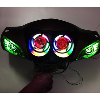 [CÓ VIDEO] FULL BỘ MẮT CÚ MẮT MÈO và XI NHAN AUDI WAVE 50 cc WAVE 100 cc và WAVE A 110 cc 4 MÀU TÙY CHỌN CỰC ĐẸP