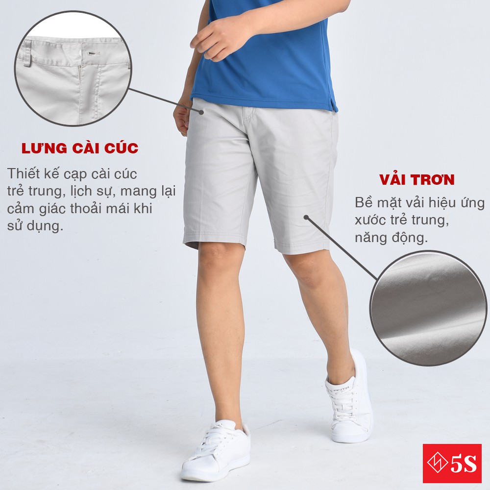 Quần Sooc Nam 5S (6 màu), Chất Liệu KaKai Cotton Mềm Mại, Co Giãn Thoải Mái, Bền Màu (QSK21050-08) | BigBuy360 - bigbuy360.vn