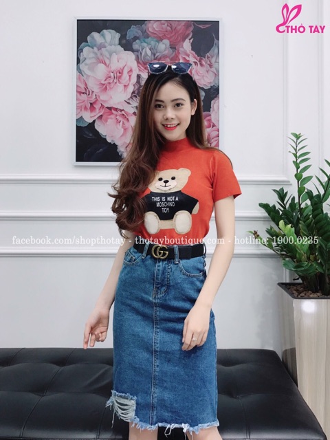 Nhập WAMS8 giảm 15%_ Chân váy jean dài phom chữ A, rách xẻ sau 1760 | BigBuy360 - bigbuy360.vn