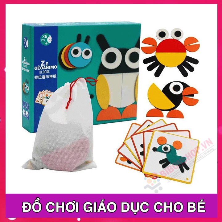 Đồ Chơi Trẻ Em Bộ Tranh Ghép Hình Montessori Fun Board Rèn Kỹ Năng Khéo Léo, Tư Duy Cho Bé