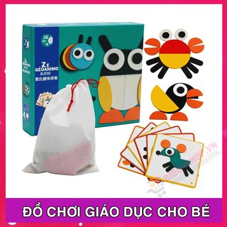 Đồ Chơi Trẻ Em Bộ Tranh Ghép Hình Montessori Fun Board Rèn Kỹ Năng Khéo Léo, Tư Duy Cho Bé