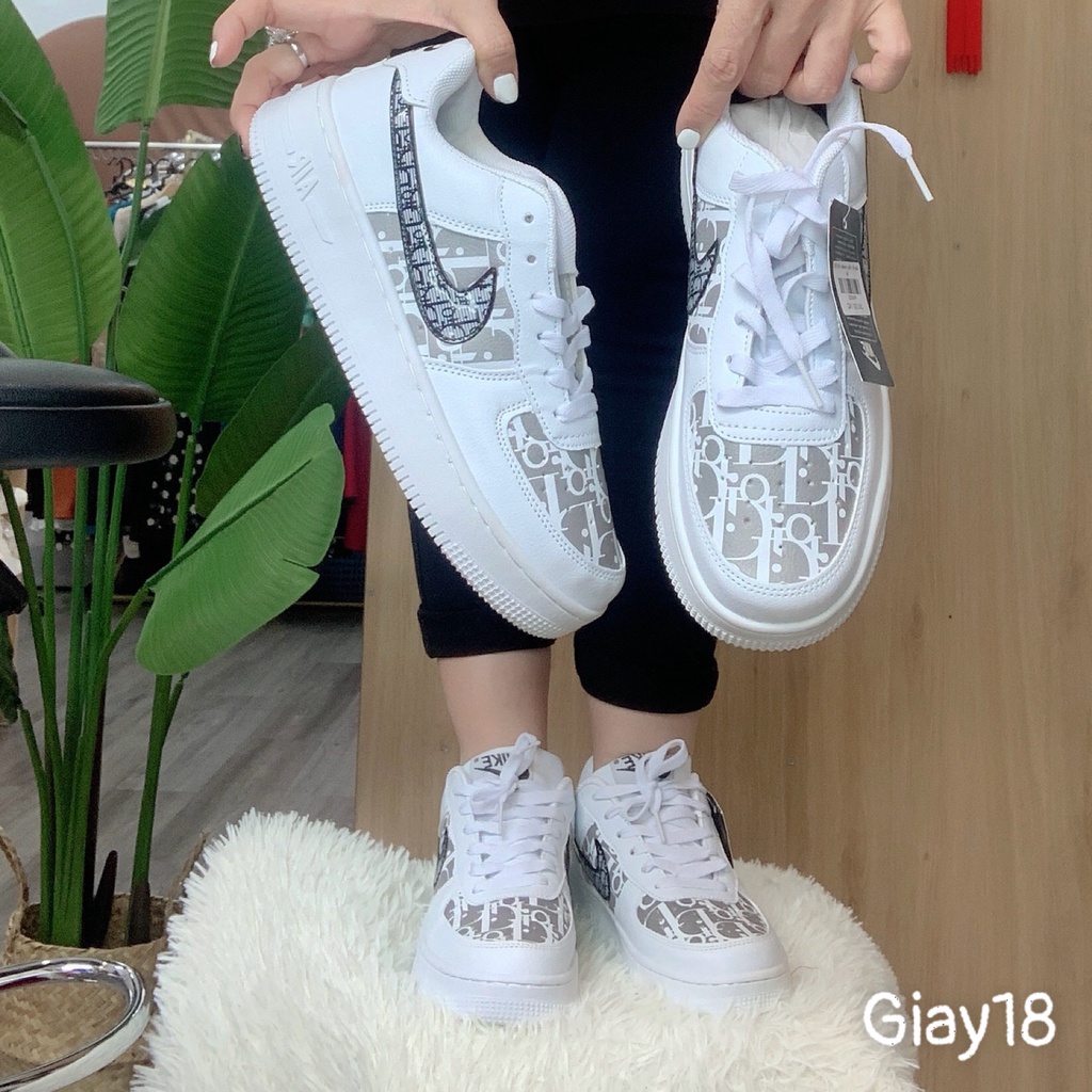 Giày in G.G trắng BIGSIZE - Giay19 Giay18 Giay