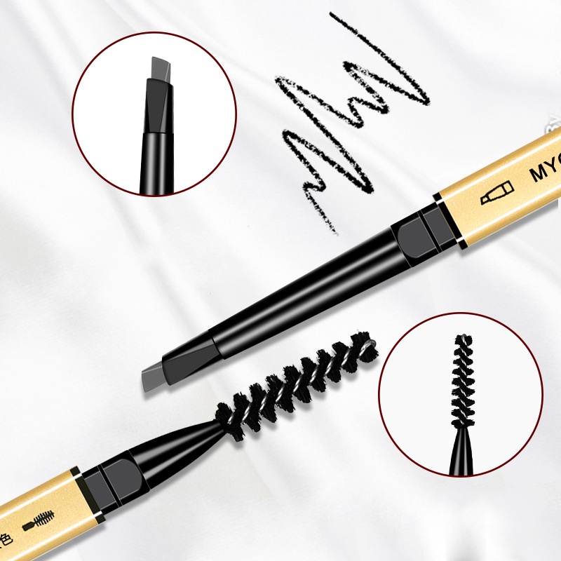 Chì kẻ mày 2 đầu phẩy sợi lâu trôi Gold Eyebrow Pencil 0.1g