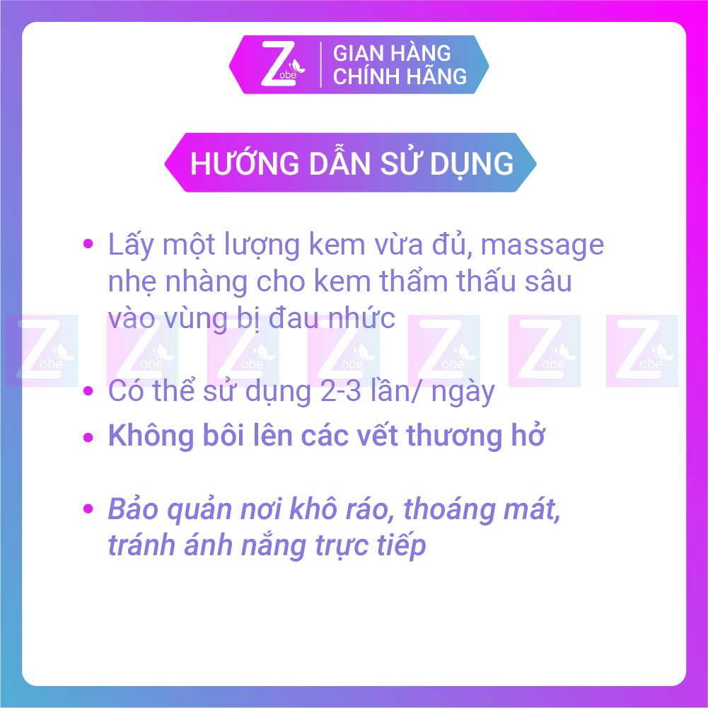 Kem Thoa Giảm Sưng Đau Khớp Tức Thì Crux (tuýp 50g)