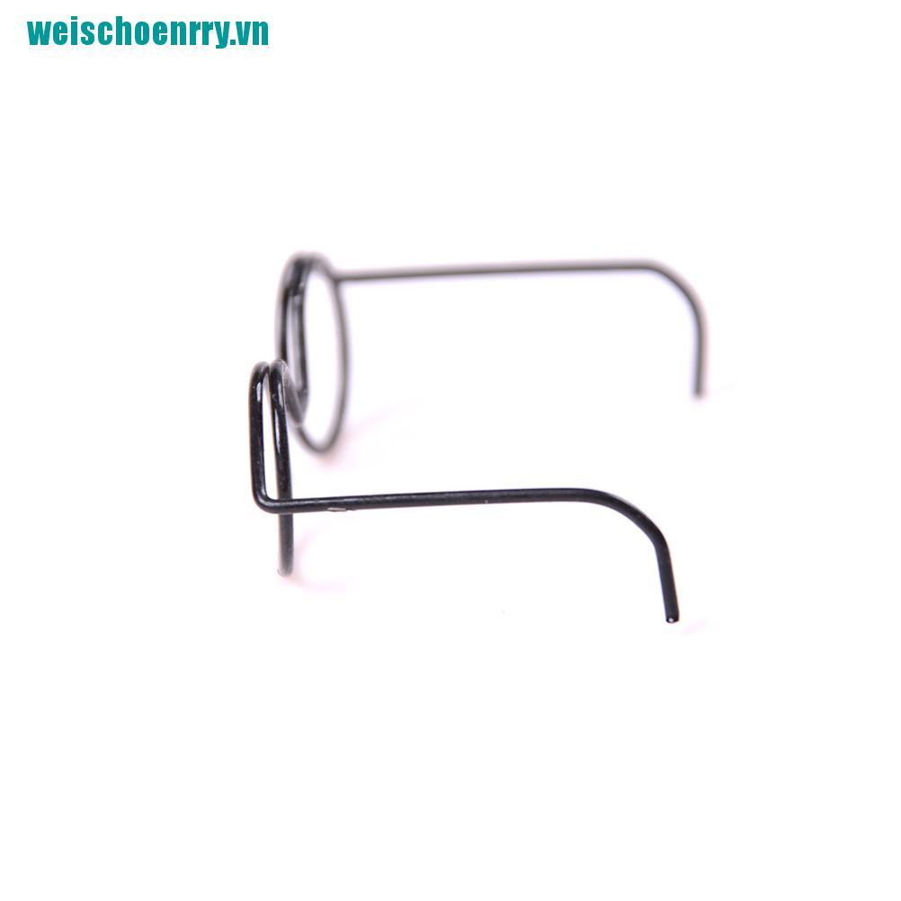 Weis♪Set 2 Mắt Kính Gọng Tròn Cho Búp Bê Tỉ Lệ 1 / 6 30cm