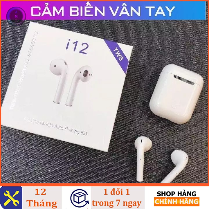 Tai Nghe Blutooth I12s - Không Dây,Có Đế Sạc (Là phiên bản nâng cấp mới nhất có bluetooth 5.0 )