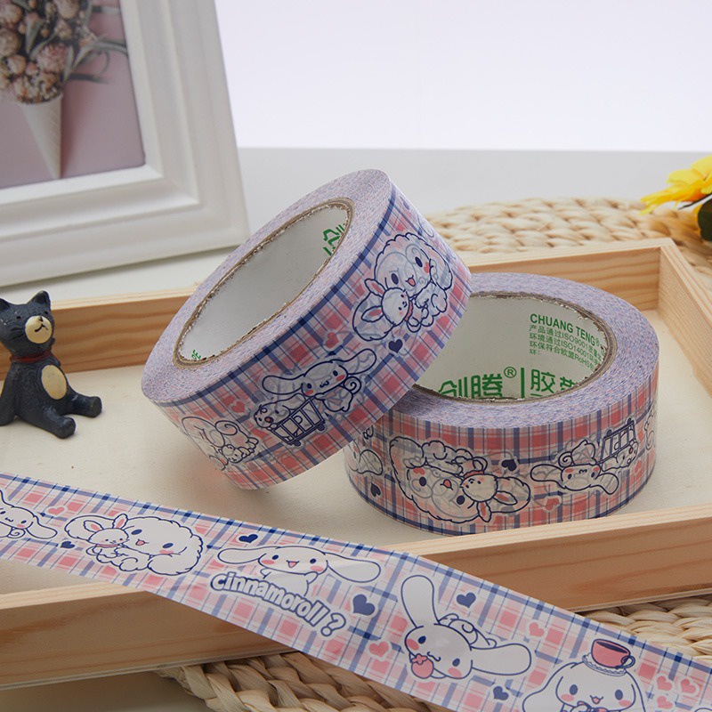 Băng keo 5F cinamonroll dính đóng gói hàng, dán niêm phong hộp,cảm ơn thank you, hoạ tiết decor dễ thương ❤️