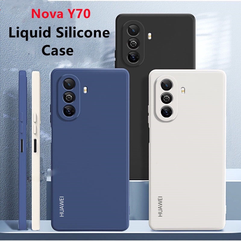Ốp Điện Thoại Silica Gel Mềm Chính Hãng Màu Kẹo Cho Huawei Nova Y70 Plus 7i 7SE 5T 4e 3i Enjoy 50 9 Plus Y7 Y9 Prime