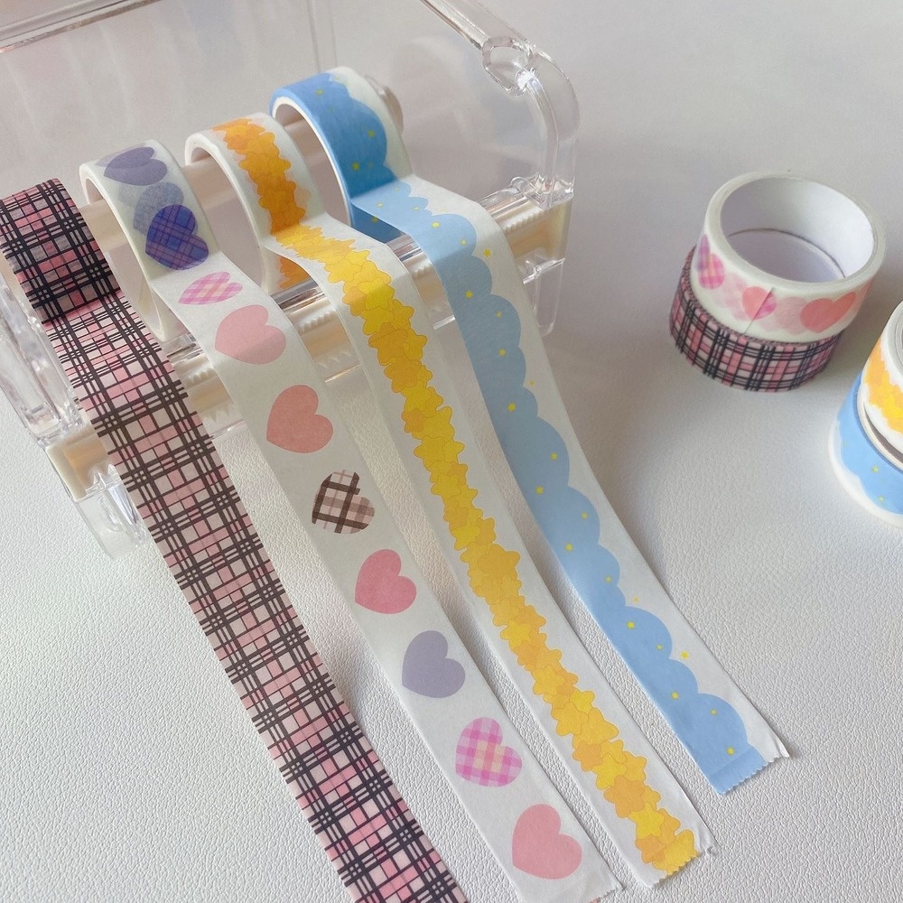 Cuộn Băng Keo Washi Họa Tiết Đám Mây Tình Yêu Trang Trí Sổ Tay Nhật Ký/Nhật Ký diy