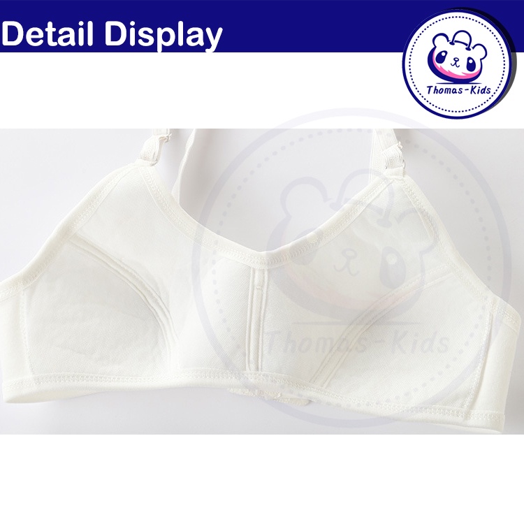 Áo lót cotton cho bé gái 8-12 tuổi không có đệm ngực cài nút sau B241