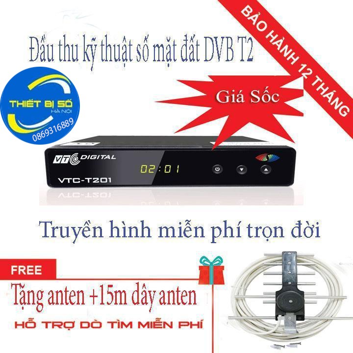 đầu thu kĩ thuật số DVB T2 VTC T201