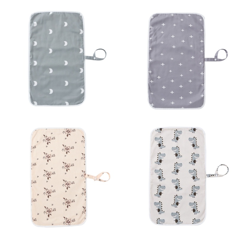 Thảm Lót Thay Tã Chống Thấm Nước Thoáng Khí Gấp Gọn Tiện Dụng Cho Bé 0-36 Tháng Tuổi