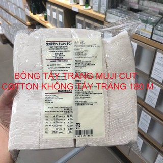 BÔNG TẨY TRANG MUJI CUT COTTON KHÔNG TẨY TRẮNG 180M
