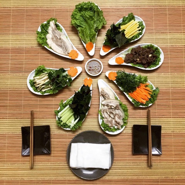 Set đĩa hoa cao cấp gốm sứ Bát Tràng 
