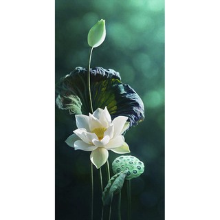 Tranh dán tường hoa sen đẹp LV-0146 kích thước 60 x 120 cm