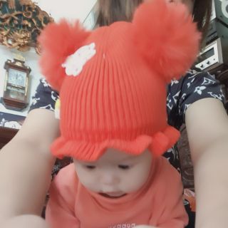 Combo 3 mũ len bé gái đủ màu 200k