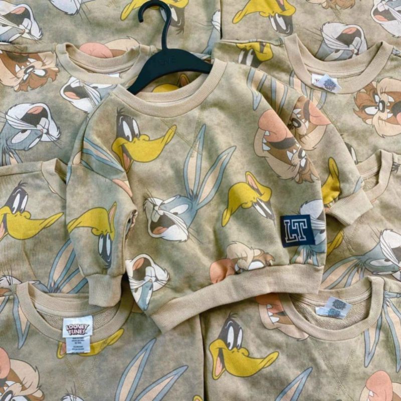 ÁO NỈ BÔNG IN HÌNH THỎ CHO BÉ( ảnh thật)