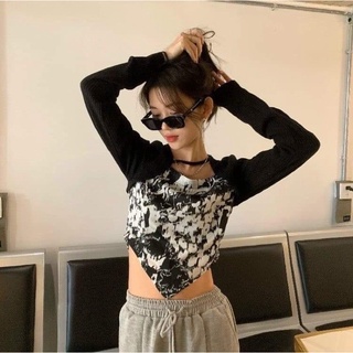 áo yếm thô Cẩm croptop dài tay mặc nhảy dance cực hợp KA