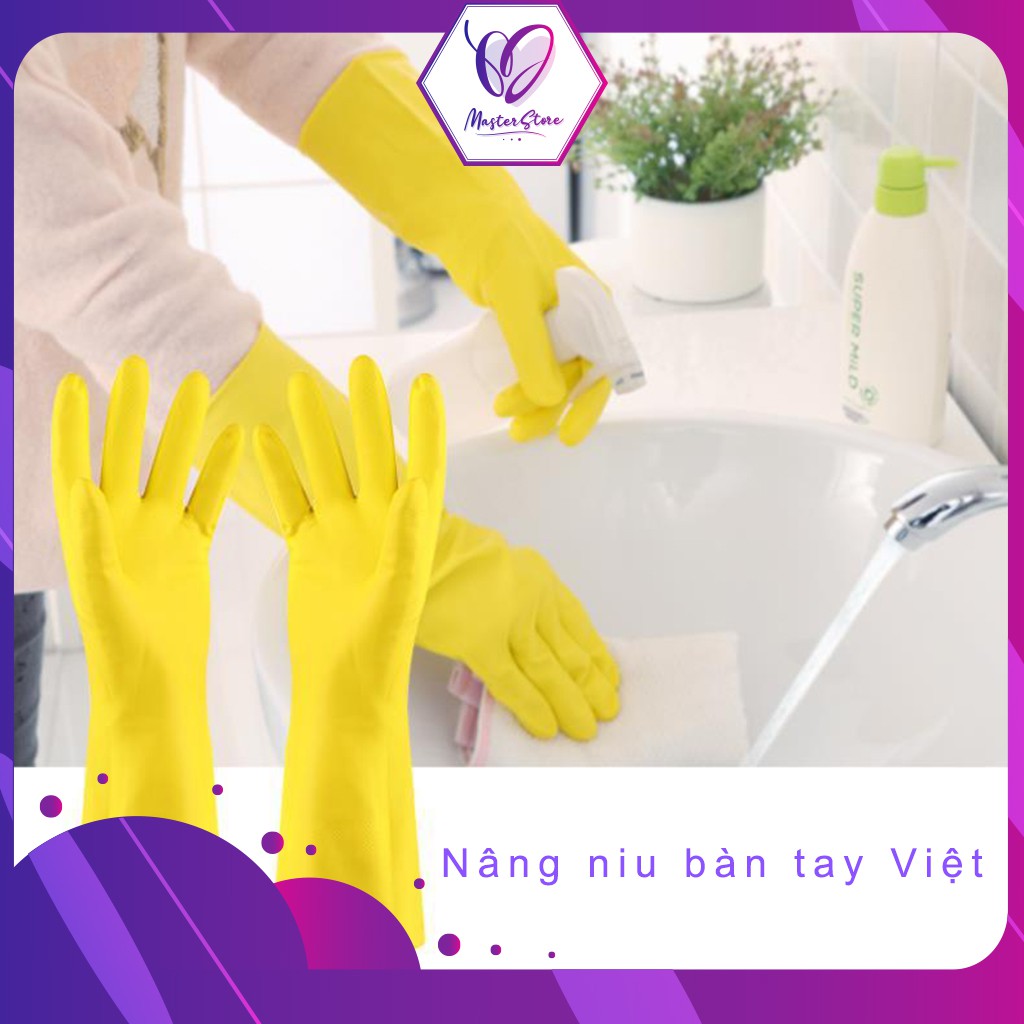 Găng tay cao su đa năng rửa chén, vệ sinh nhà cửa Master Store