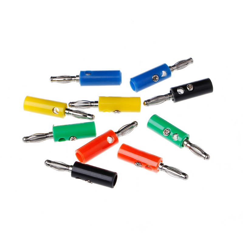 Set 10 Đầu Nối Dây Cáp Loa 4mm 5 Màu Hình Chữ o