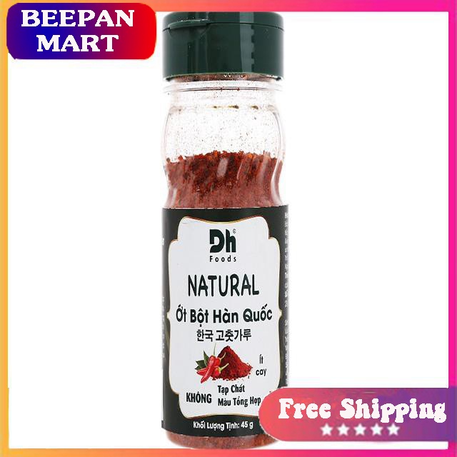 [FREESHIP]Ớt bột Hàn Quốc Natural Dh Food hũ 45g| TẶNG...