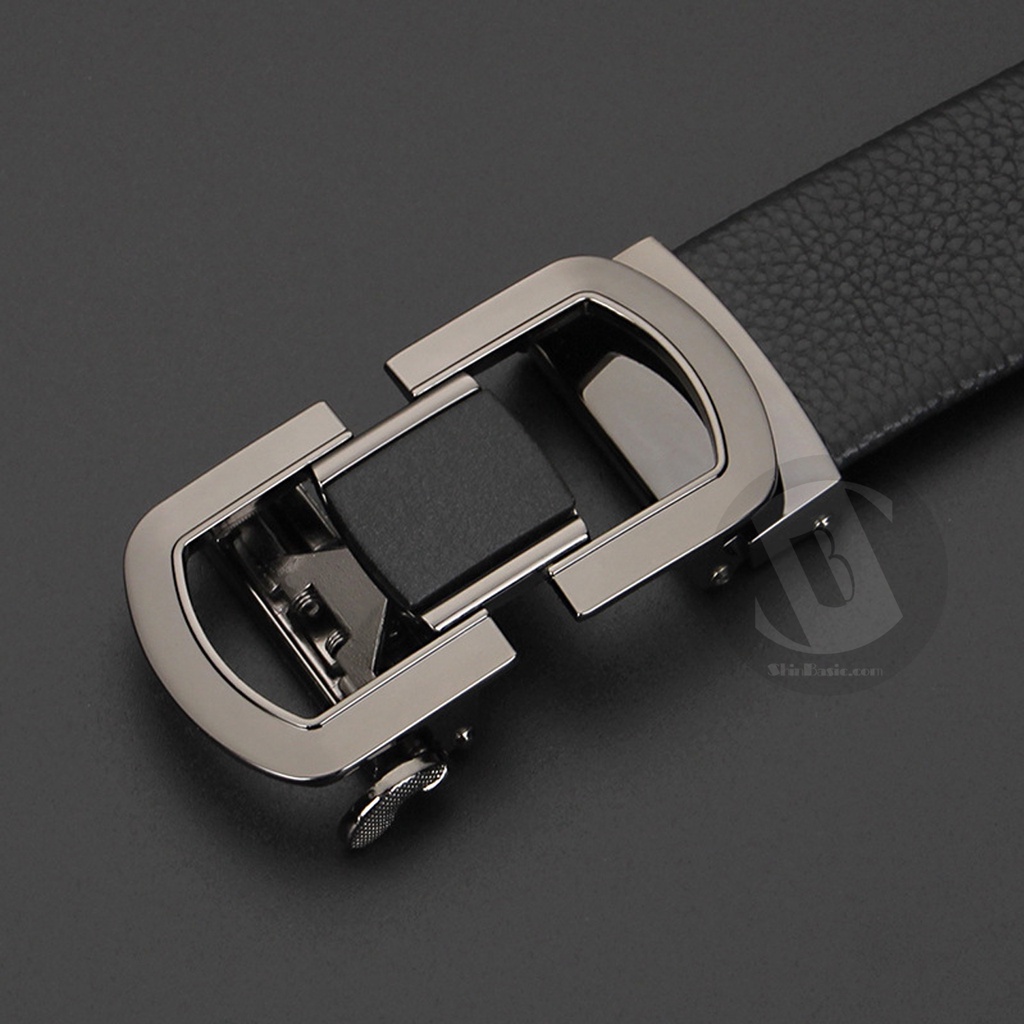 Dây Thắt Lưng, Nịt Nam Da Bò Thật Cao Cấp - Shin Basic, Bảng Khoá Tự Động,Thời Trang Công Sở, BELTS21BAS08