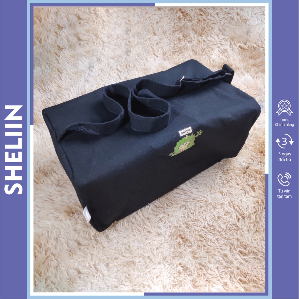 Túi vải đeo chéo to lớn canvas vải bố du lịch hàn quốc nữ SheLiin TX02