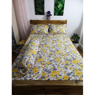 Bộ ga bọc nệm và 3 vỏ gối nằm cotton hàn quốc cao cấp