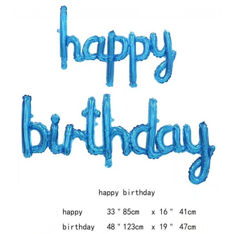 Bóng chữ HPBD dính liền, trang trí sinh nhật, party Fubao Store