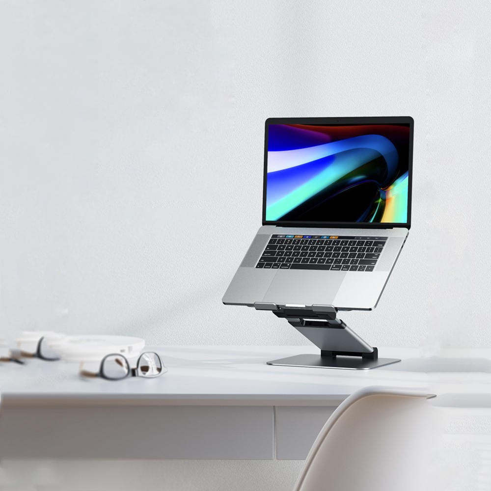 Giá đỡ laptop điện thoại máy tính bảng cao cấp bằng kim loại có thể thay đổi chiều cao Yoobao PB-03