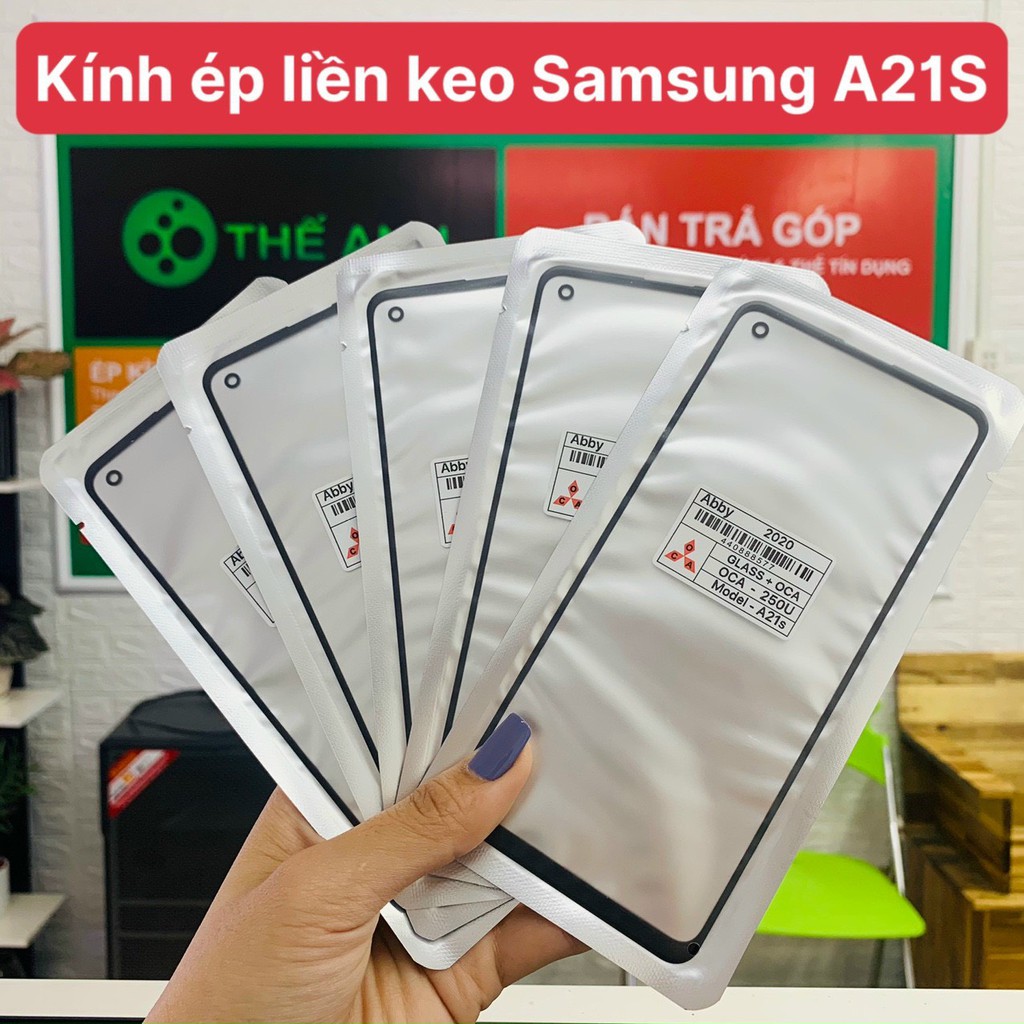 Kính ép màn hình có sẵn keo cho A21S OCA