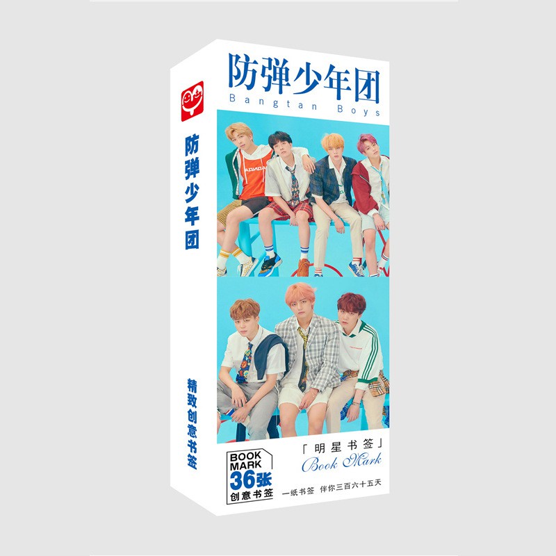 Bookmark bts wanna one blackpink Twice exo dương dương TFboys hộp ảnh tập ảnh đánh dấu sách 36 tấm idol Hàn Quốc