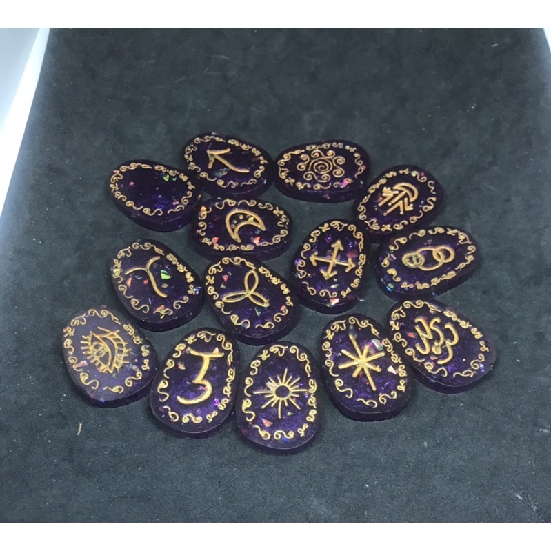 Bộ kí tự Witches Rune handmade resin