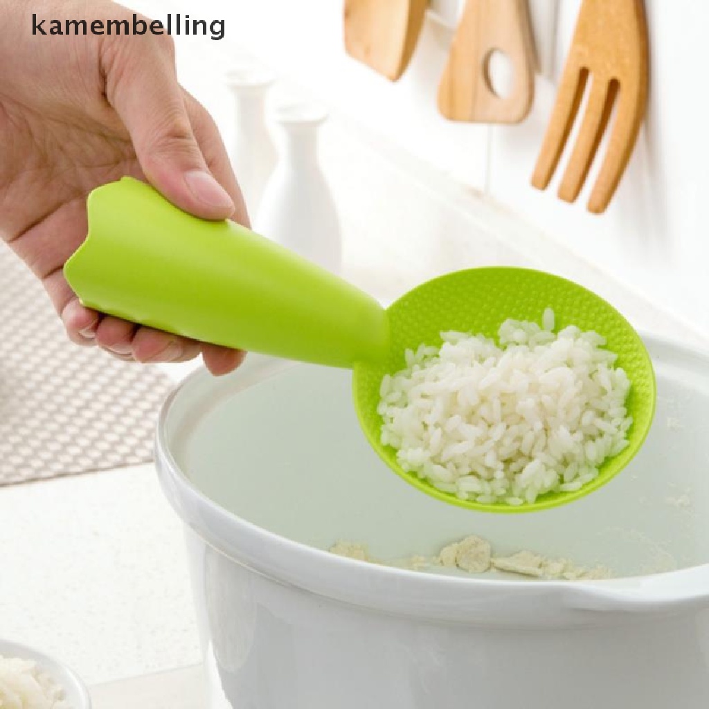 Muỗng xới cơm hình mặt cười có giá đỡ