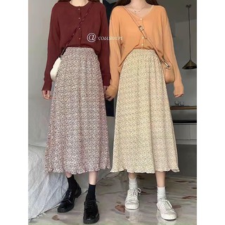 CHÂN VÁY HOA NHÍ VINTAGE VẢI NHĂN,HỌA TIẾT ĐỘC LẠ 50