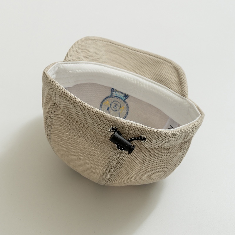 Mũ Lưỡi Trai Vành Mềm Thêu Hình Gấu Hoạt Hình Phong Cách Hàn Quốc Cho Bé