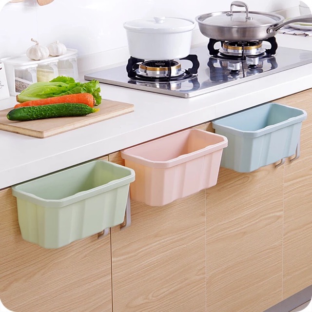 Ecohome Giỏ nhựa đựng vỏ rau củ gài cánh cửa tủ, giỏ đồ thông minh tại gian bếp, phòng tắm