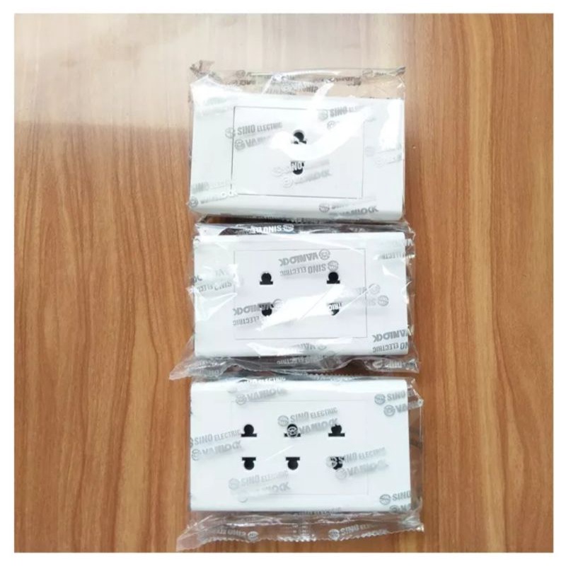 Ổ điện SINO, mặt công tắc (1, 2, 3, 4, 5,6,CP), mặt che trơn, công tắc 1 chiều, 2 chiều, đế âm, nổi