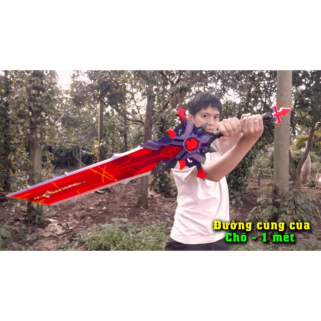 Mô hình Đường cùng của Sói bằng gỗ 1m25 - Wolf's Gravestone - Genshin Impact [tặng đế] | Baystore