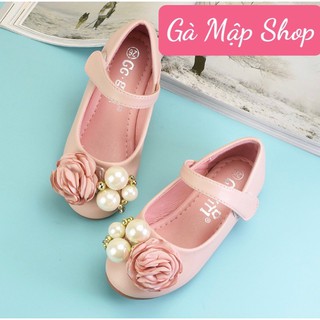 Giày búp bê hoa đơn đính hạt châu siêu êm chân thương hiệu GG GIRL cho bé gái