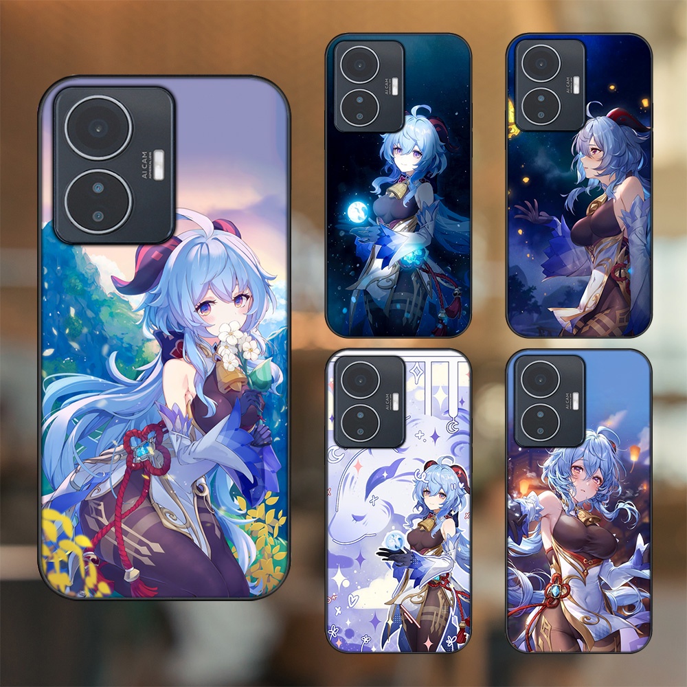 Ốp lưng Vivo Y55 2022 viền đen in hình Ganyu Genshin Impact