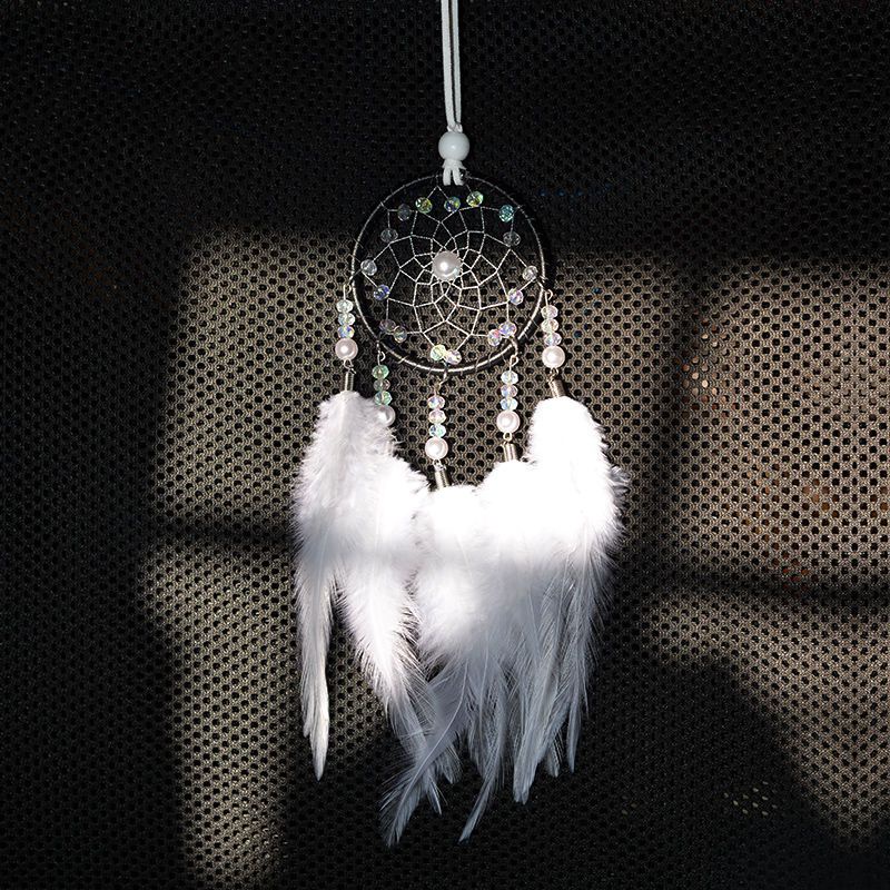 Dây Treo Trang Trí Xe Hơi Mặt Lông Vũ Dễ Thương 2HCQ